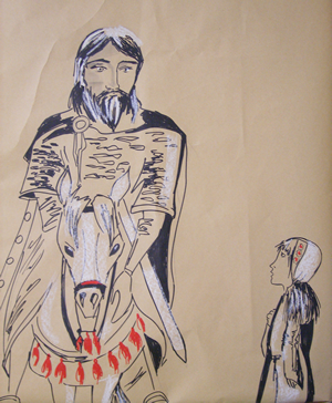 El Cid dibujado por Yolanda Sediles.