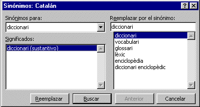 diccionari de sin�nims