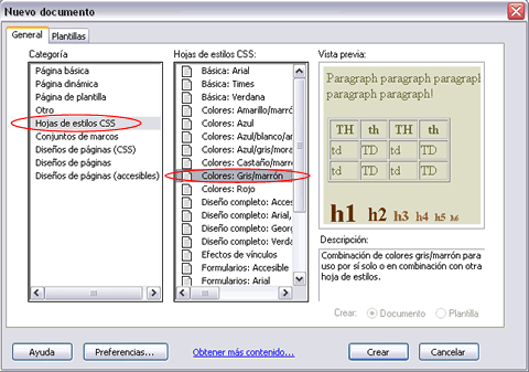 Crear un full d'estil predefinit