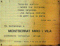 Placa IES Montserrat Miró i Vilà