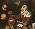 Una àvia cuinant ous, Velázquez