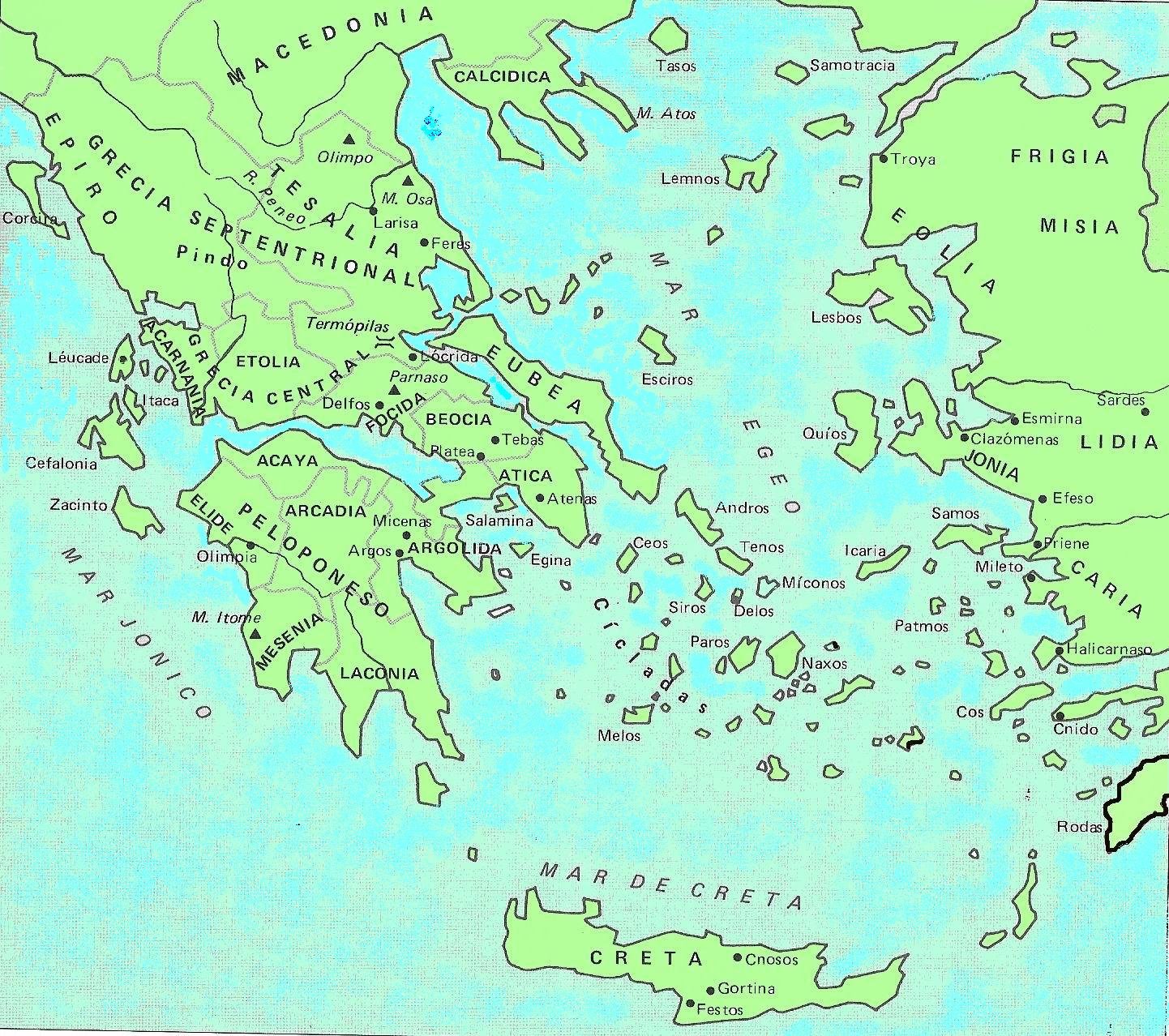 Mapa Grecia
