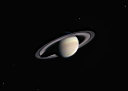 Foto de Saturno y cuatro satlites en color verdadero
